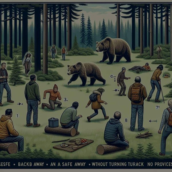 Comment réagir en cas de rencontre avec un animal sauvage lors d'un camping en forêt?